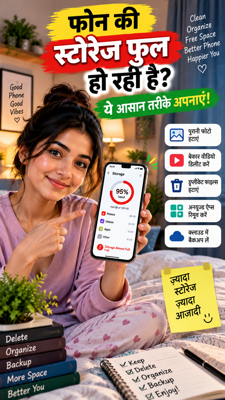 फोन की स्टोरेज फुल हो रही है? ये आसान तरीके अपनाएं